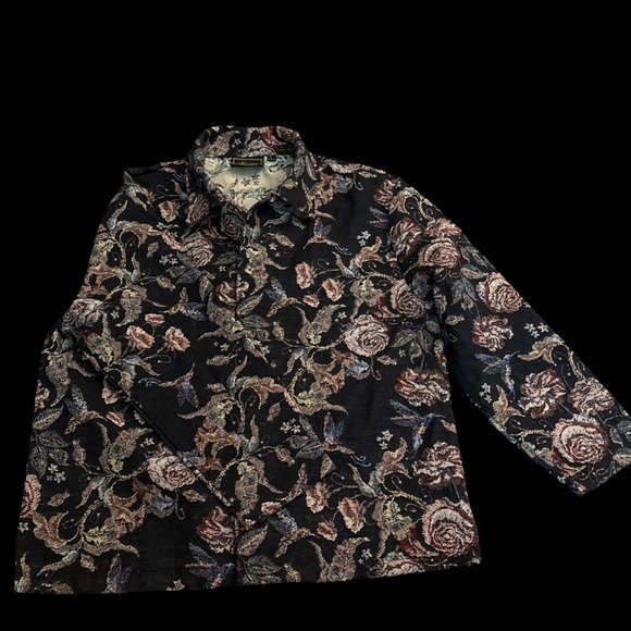 Massive Luxury Edition Floral Patterned Tapestry Blazer Vintage - Picture 1 of 4